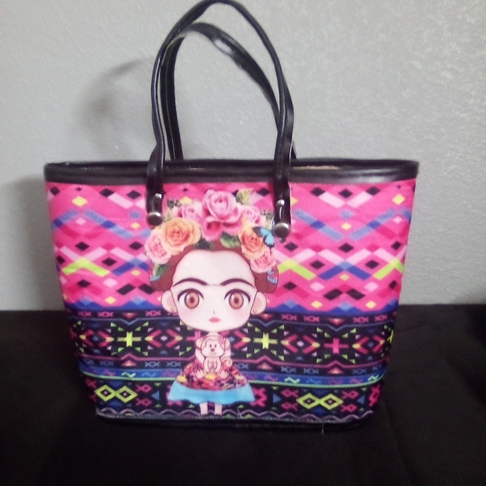 Colorful Patterned Tote Bag ( Bag B ) - Picture 3 of 4